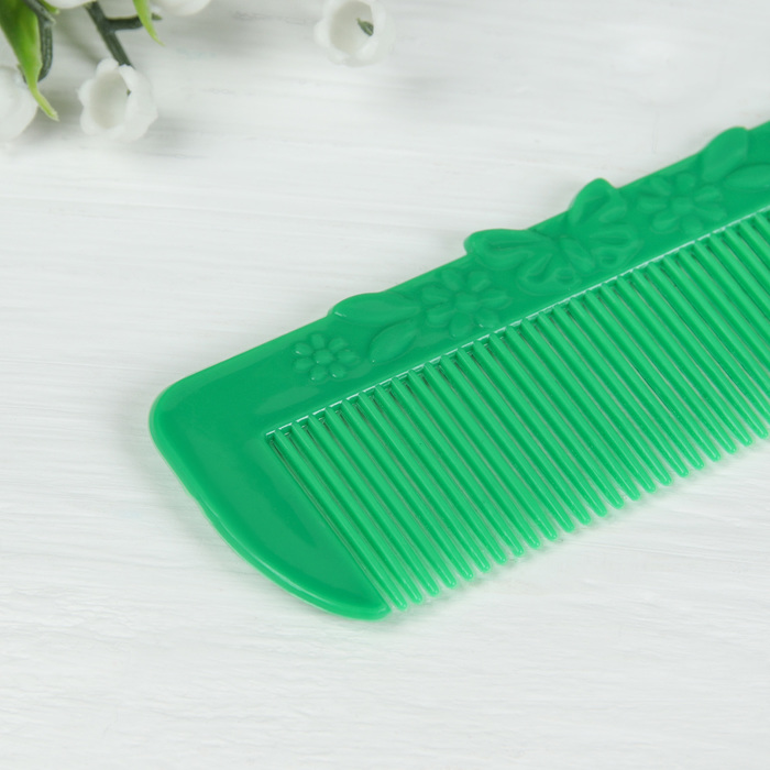 Расчёска фигурная "Единорог", цвет зелёный