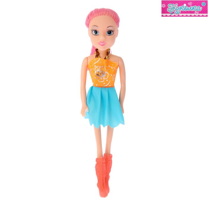 Кукла "Мишель" в платье и сапожках, МИКС
