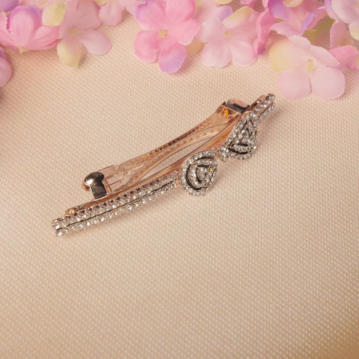 Заколка-автомат "Шанталь" стразы, бантик