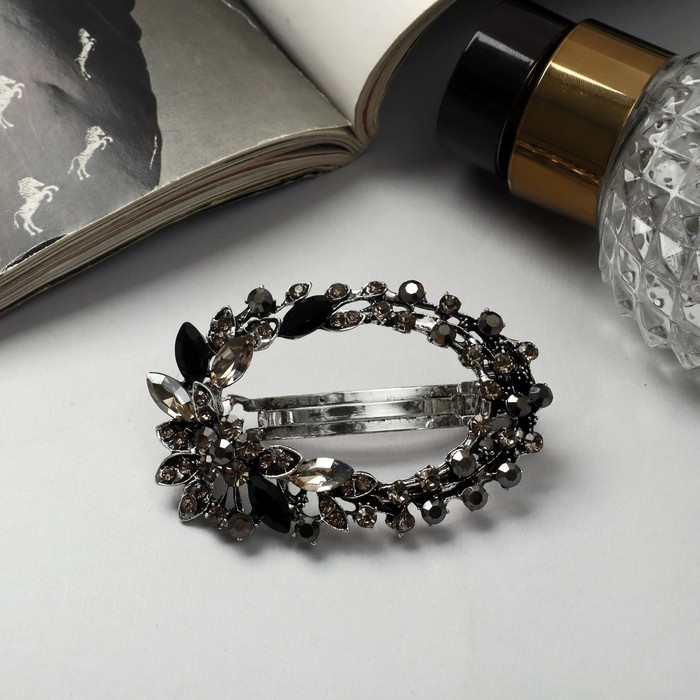 Заколка-автомат "Пиано", цветок