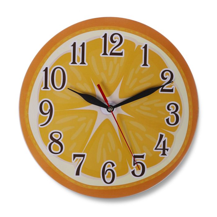 Часы "Половинка апельсина" круглые, Ø 25 см