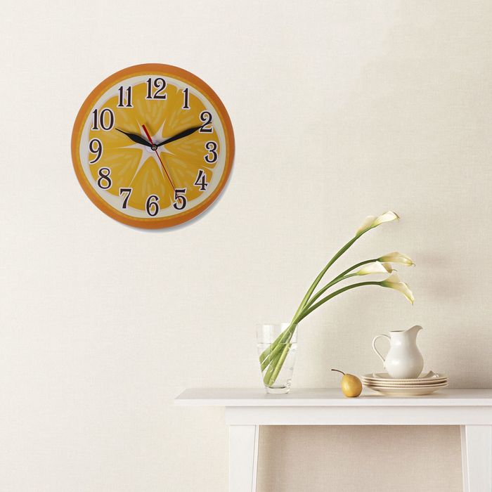 Часы "Половинка апельсина" круглые, Ø 25 см