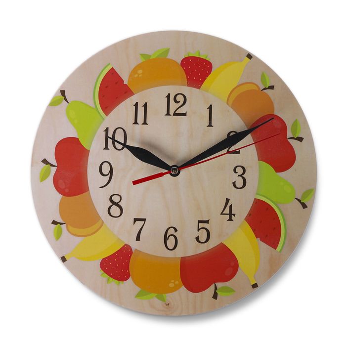Часы "Яблочки" круглые, Ø 25 см