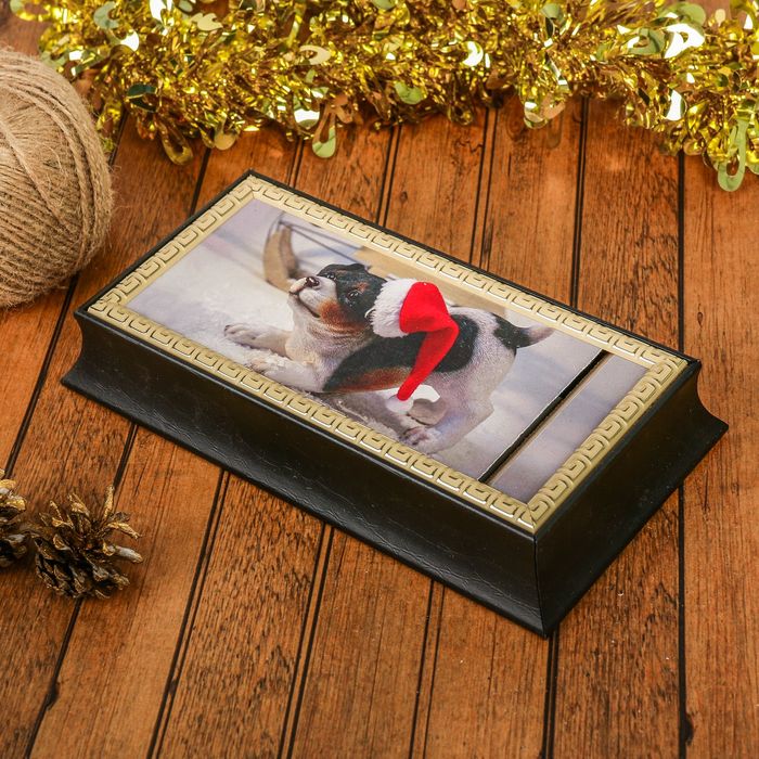 Шкатулка "С Новым годом" Венге 24х12,5х4,5 см