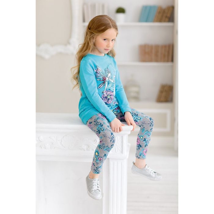 Комплект для девочки, рост 86 см, цвет голубой