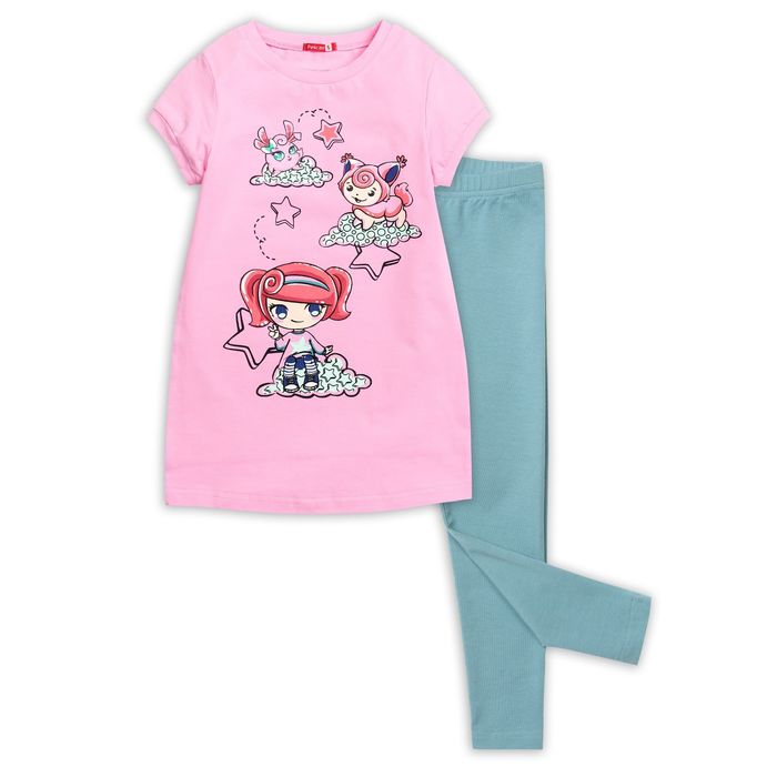 Комплект для девочки, рост 86 см, цвет розовый