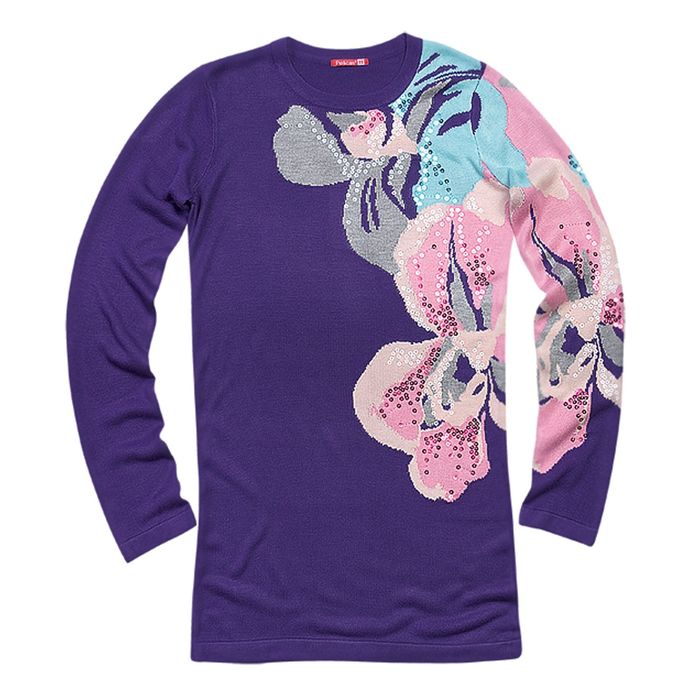 Платье для девочки, рост 122 см, цвет фиолетовый