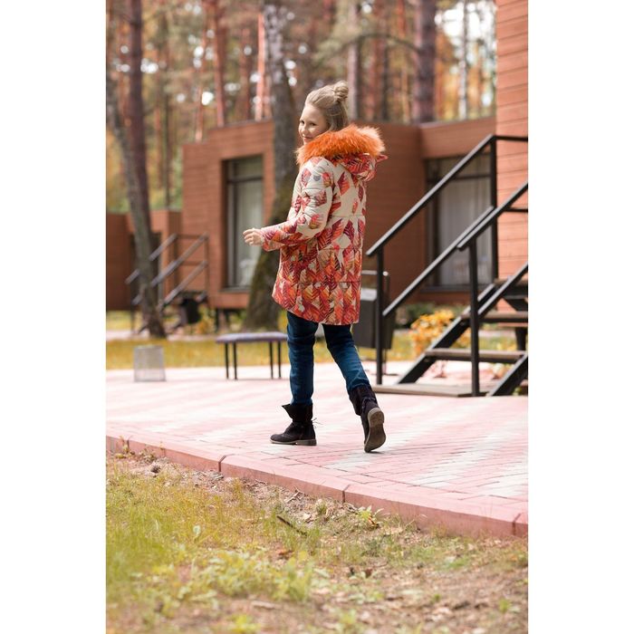 Пальто для девочки, рост 146 см, цвет песочный