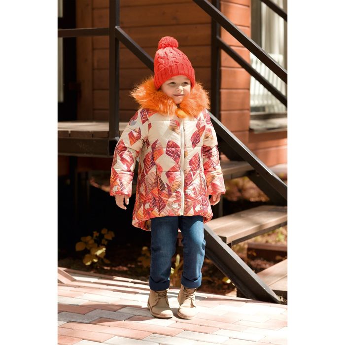 Пальто для девочки, рост 92 см, цвет песочный