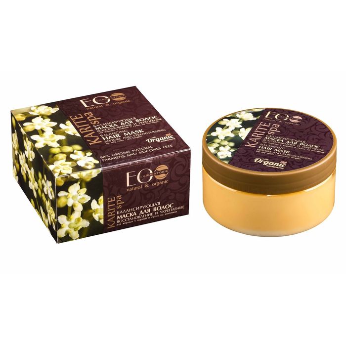 Балансирующая маска для волос Ecolab Karite Spa "Восстановление и укрепление", 200 мл