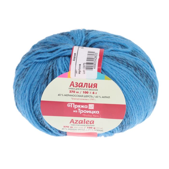 Пряжа "Азалия" 40% меринос. шерсть, 60% акрил 270м/100гр (5010, мулине)