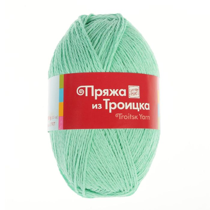 Пряжа "Жасмин" 100% хлопок 280м/100гр (3858, мята)