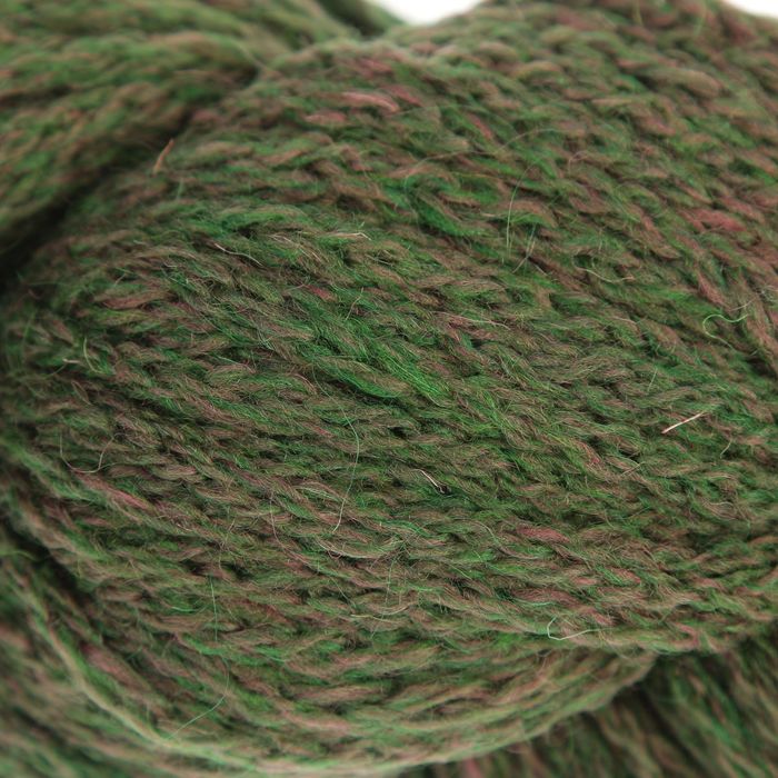 Пряжа "Твидовая" 100% шерсть 110м/100гр (8004, меланж (зеленый))