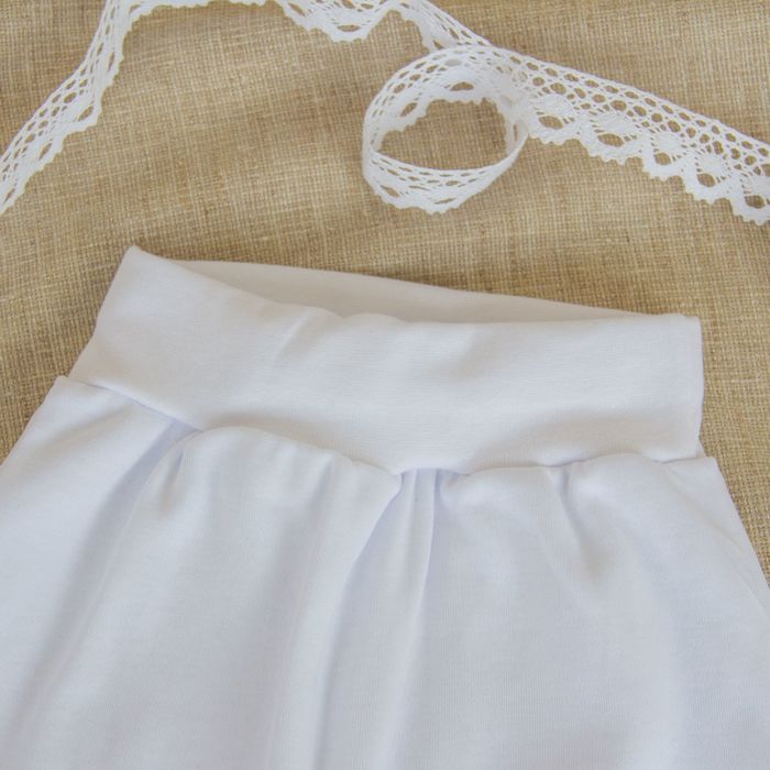 Брюки крестильные, рост 56 см, цвет белый, принт серебристый К101-5_М