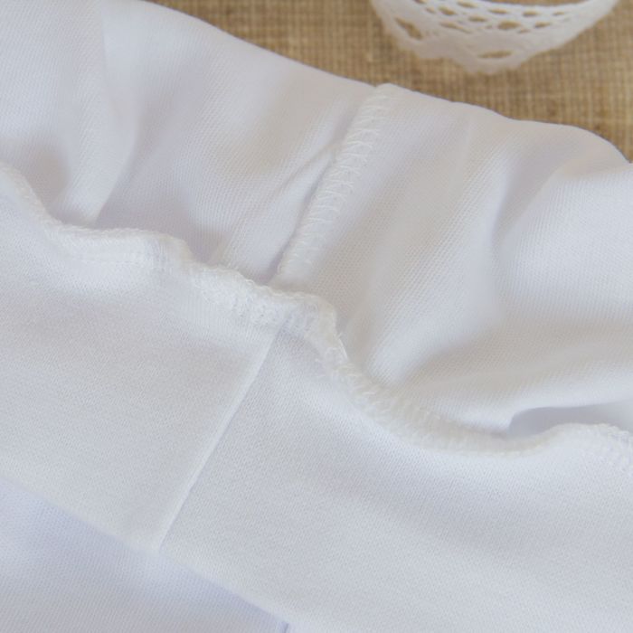 Брюки крестильные, рост 56 см, цвет белый, принт серебристый К101-5_М