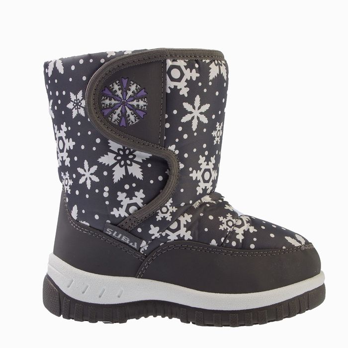 Дутики зимние детские Suba арт. B2200-3-28, цвет серый, размер 28