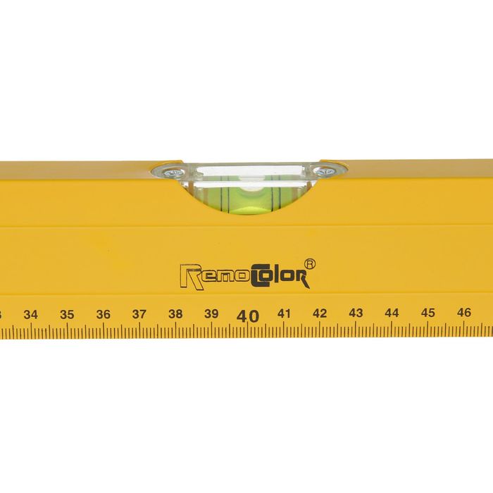 Уровень алюминиевый Remocolor, "Yellow", 3 ампулы, 80 см