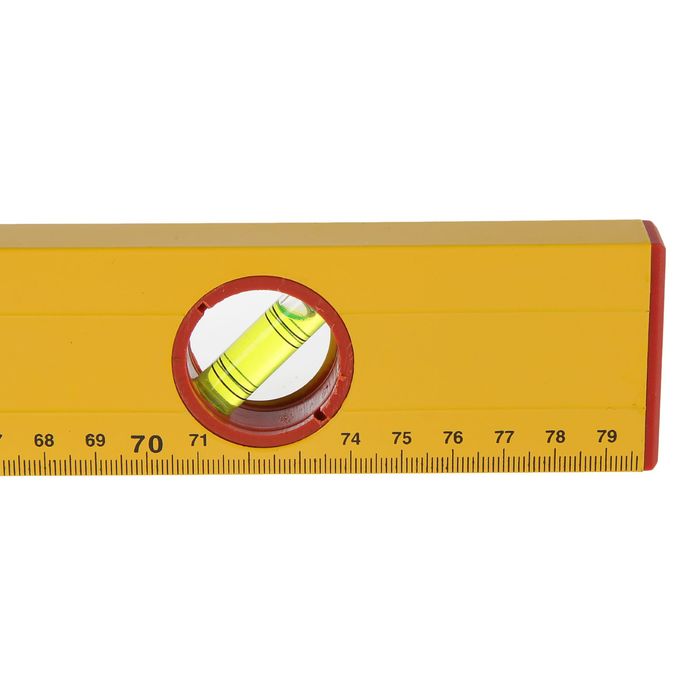 Уровень алюминиевый Remocolor, "Yellow", 3 ампулы, 80 см