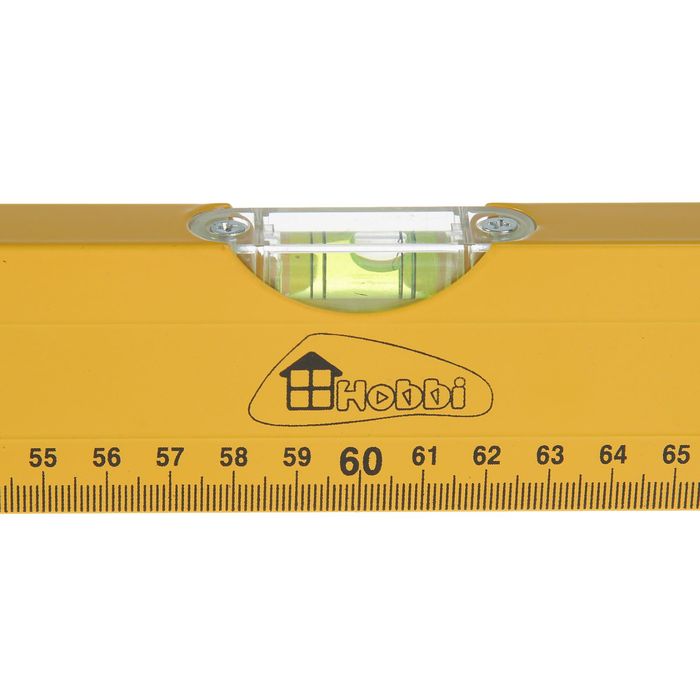 Уровень алюминиевый Hobbi, "Yellow", 3 ампулы, 120 см