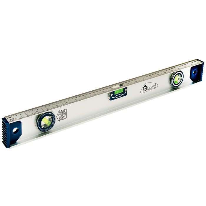 Уровень алюминиевый Hobbi, скелетный, 3 ампулы, магнит, 60 см, 1 поворотный