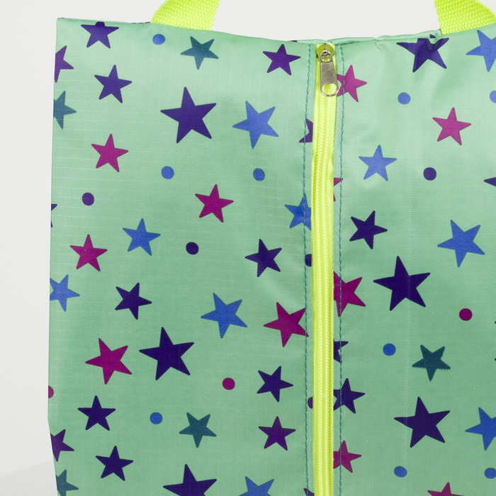 Сумка для обуви на молнии, 1 отдел, цвет зелёный