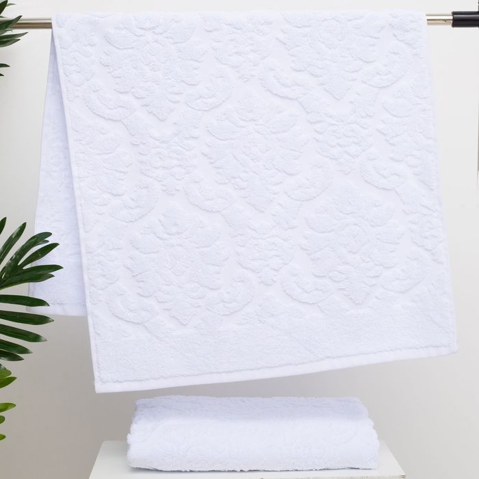 Полотенце махровое стриженое Spany Interio, VALENCIA цв.белый, 70х130 хл.100%