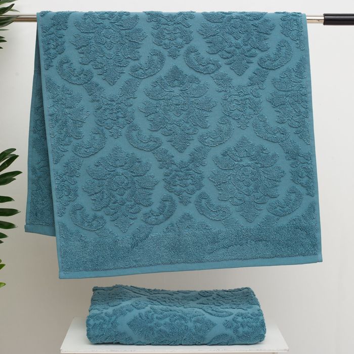 Полотенце махровое стриженое Spany Interio, VALENCIA цв.серебро-голубой, 70х130 хл.100%