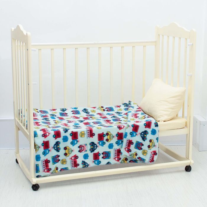 Плед "Экономь и Я" 75х100 см, Автопарк, 150 г/м², 100% п/э