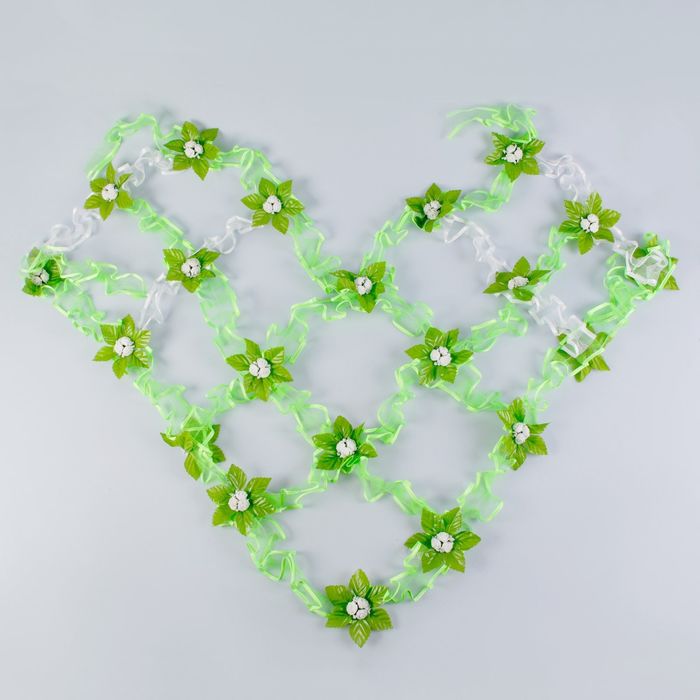 Украшение на капот "Сетка", цвет салатовый