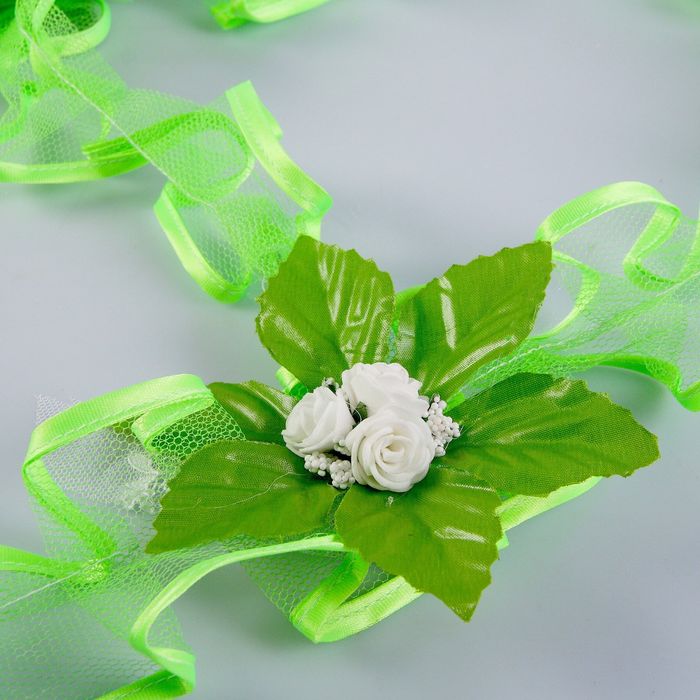 Украшение на капот "Сетка", цвет салатовый