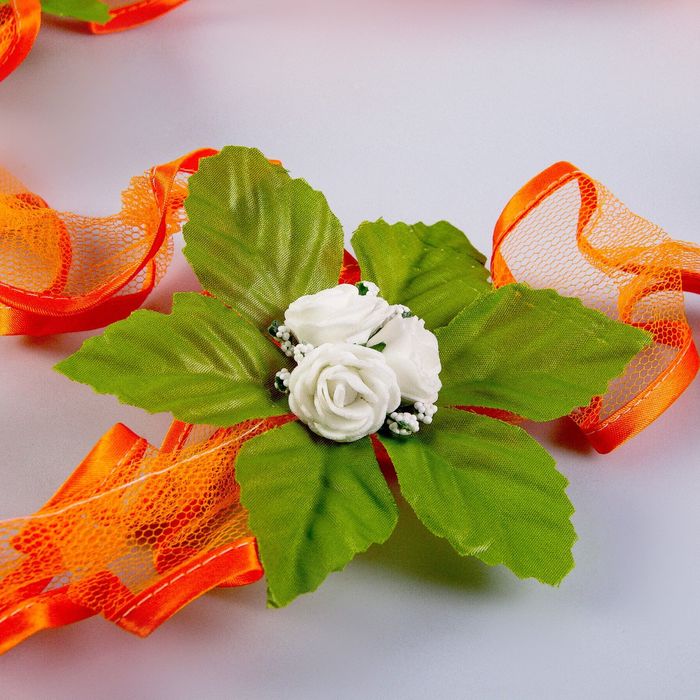 Украшение на капот "Сетка", цвет оранжевый