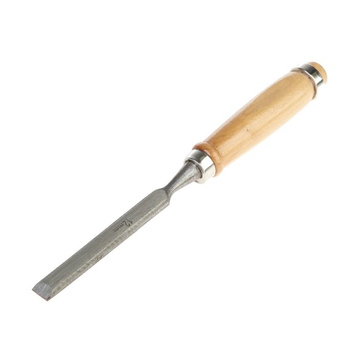 Стамеска "КУРС", деревянная ручка, 12 мм