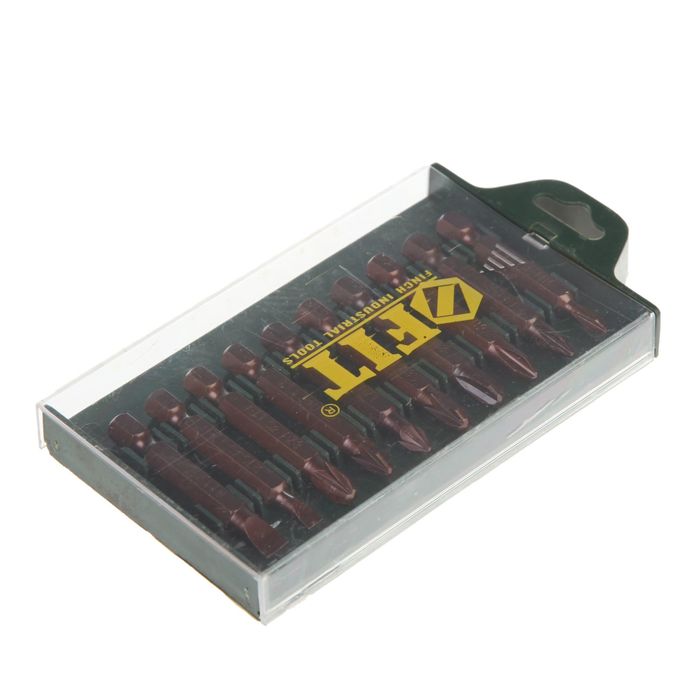 Биты FIT, набор 10 шт, сталь S2, 50 мм