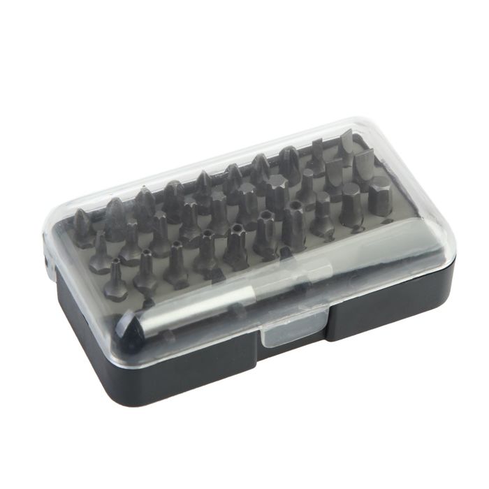 Набор бит FIT, 30 шт CrV бит, адаптор с защелкой