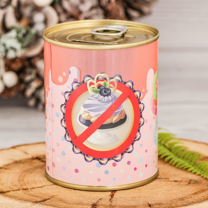 Копилка-банка металл "Лучший способ похудеть, положи деньги в копилку" 7,6х9,5 см