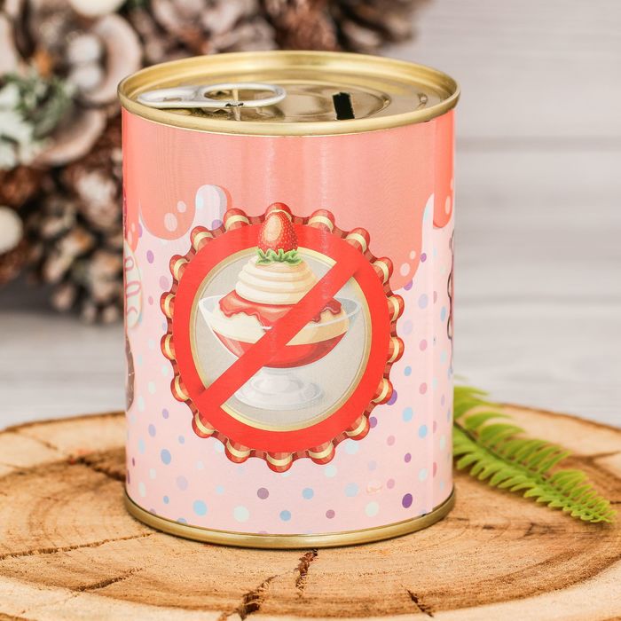 Копилка-банка металл "Лучший способ похудеть, положи деньги в копилку" 7,6х9,5 см