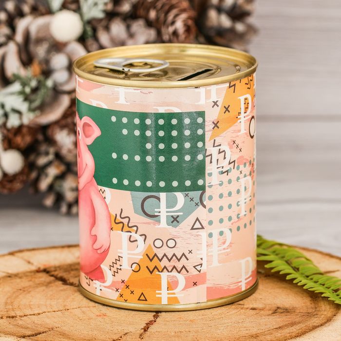 Копилка-банка металл "Анти-вирус от кризиса" 7,6х9,5 см