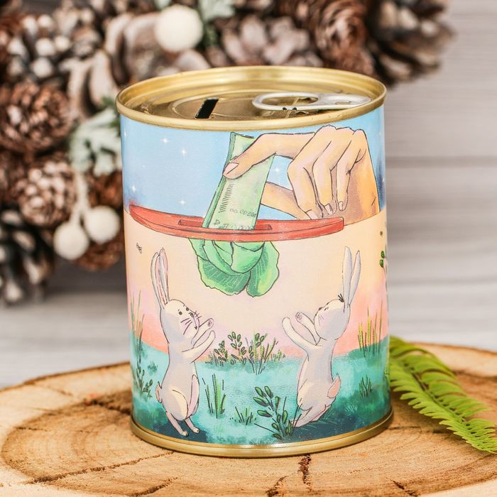 Копилка-банка металл "Закинь капусты" 7,6х9,5 см