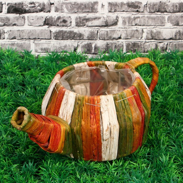 Кашпо «Чайник», D= 11 см, H= 9 см