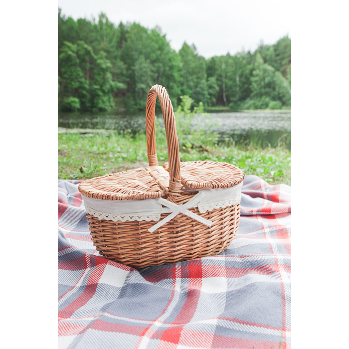 Корзина для пикника, 31 × 21 × 33 (без ручки 16 см)