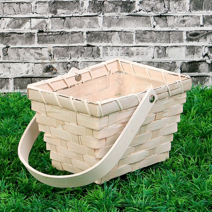 Кашпо «Корзинка», 16 ×12 см, H= 10 см