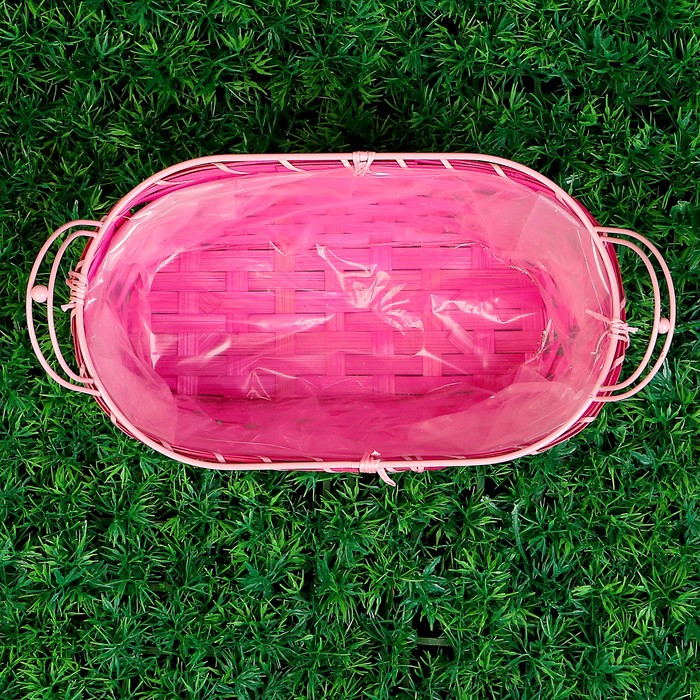 Кашпо «Корзиночка», 24 × 14 × 10 см