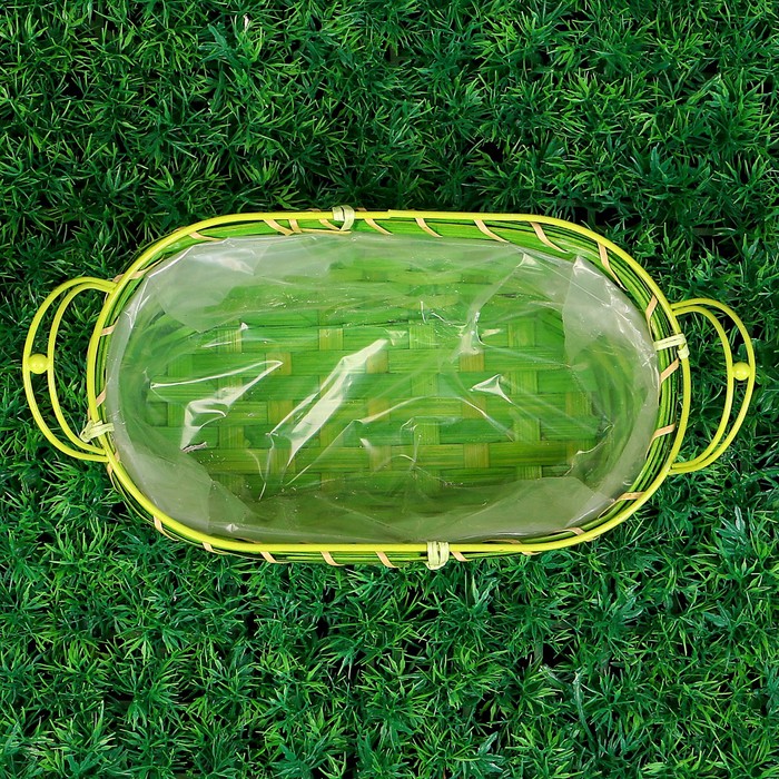 Кашпо «Корзиночка», 24 × 14 × 10 см