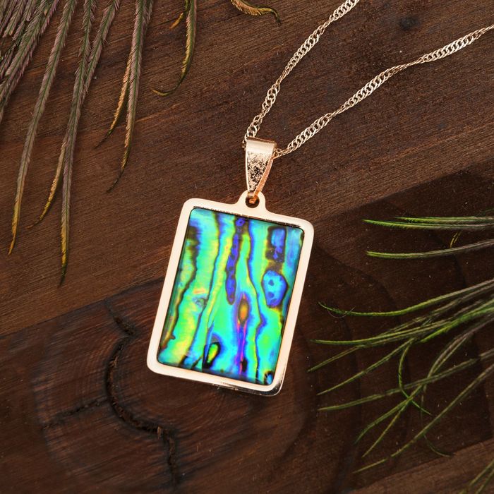 Кулон женственный "Галиотис" прямоугольник, цвет золотой