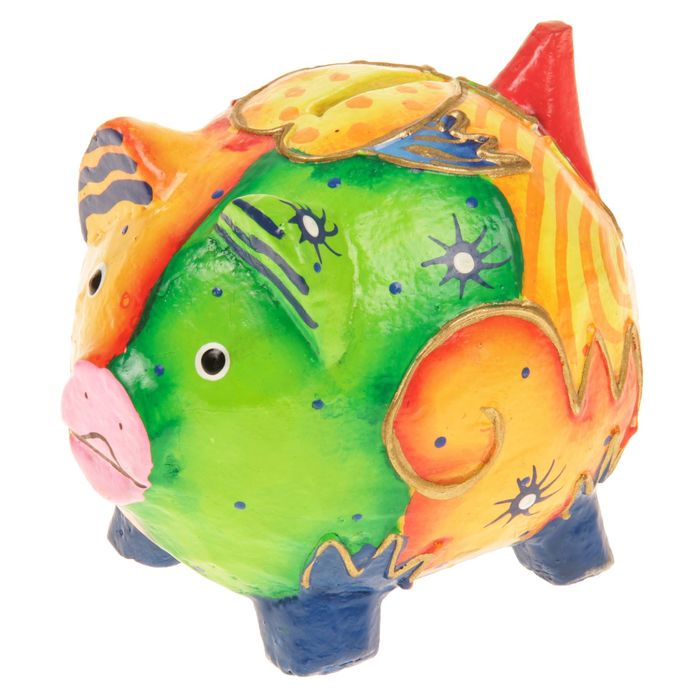 Сувенир дерево копилка "Свинка" 12х10х9 см