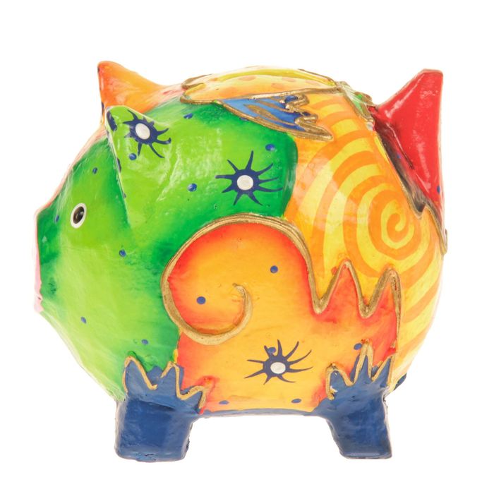 Сувенир дерево копилка "Свинка" 12х10х9 см