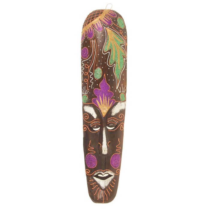 Маска дерево "Абориген цветок с золотистыми листьями" 49х12х2 см