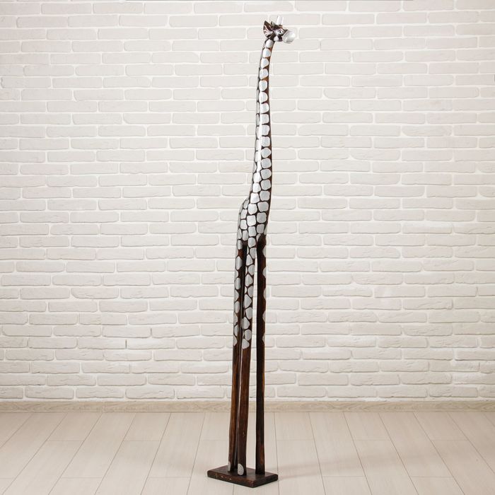 Сувенир дерево "Жираф с серебристыми пятнами" 200х26х16 см