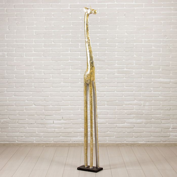 Сувенир дерево "Золотой жираф с ажурным орнаментом" 200х26х16 см