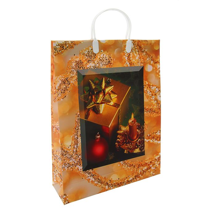 Пакет "Зима в подарках", мягкий пластик, 42 х 32 см, 140 мкм